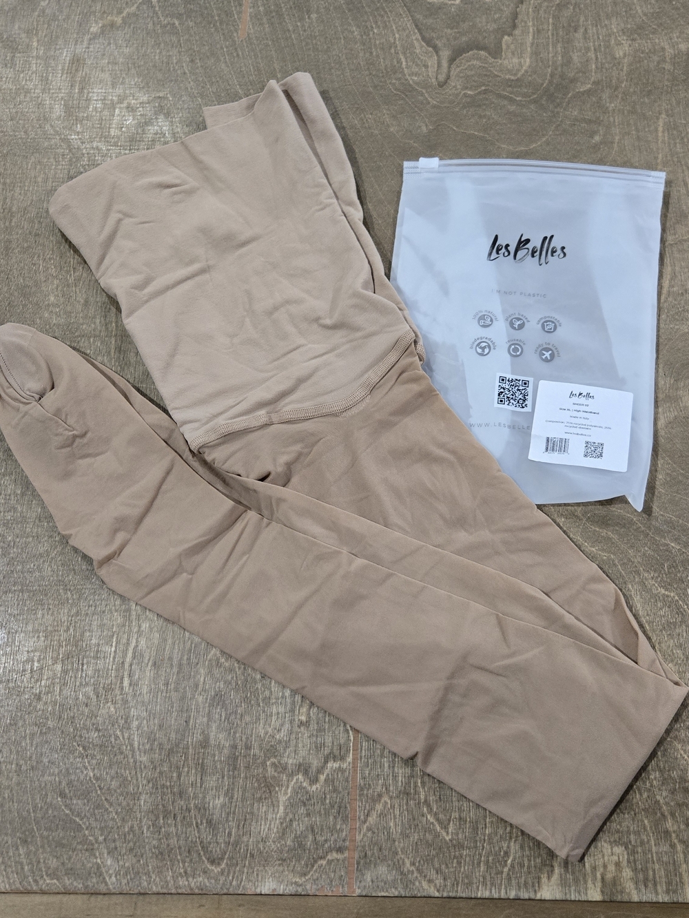 Les Belles NWT Taupe Sheer 02 Tights  Panty Hose Made In Italy Size XL Hoisery